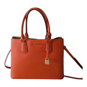 Michael Kors Bold Orange Leather Satchel